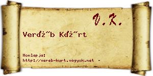 Veréb Kürt névjegykártya